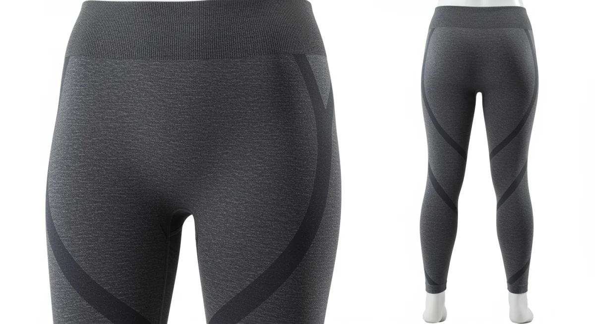 Athletic leggings on a mannequin, showcasing fabric conformity and flexibility.