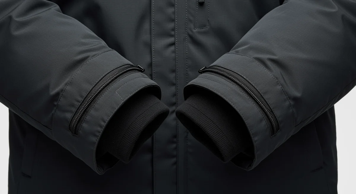 Brand F jacket ergonomic design and reinforced stitching