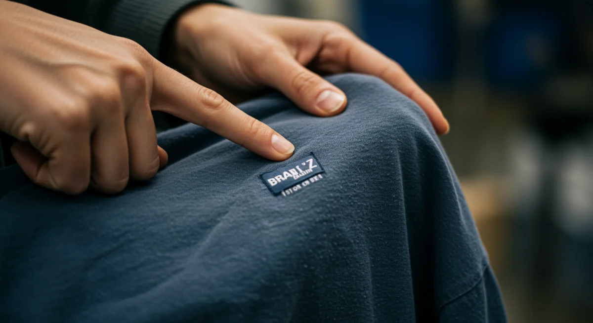 Brand Z garment after multiple washes, inspected for wear and color retention.