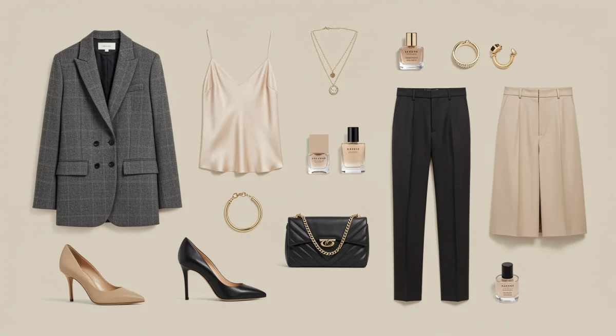 Capsule wardrobe for desk to dinner versatility