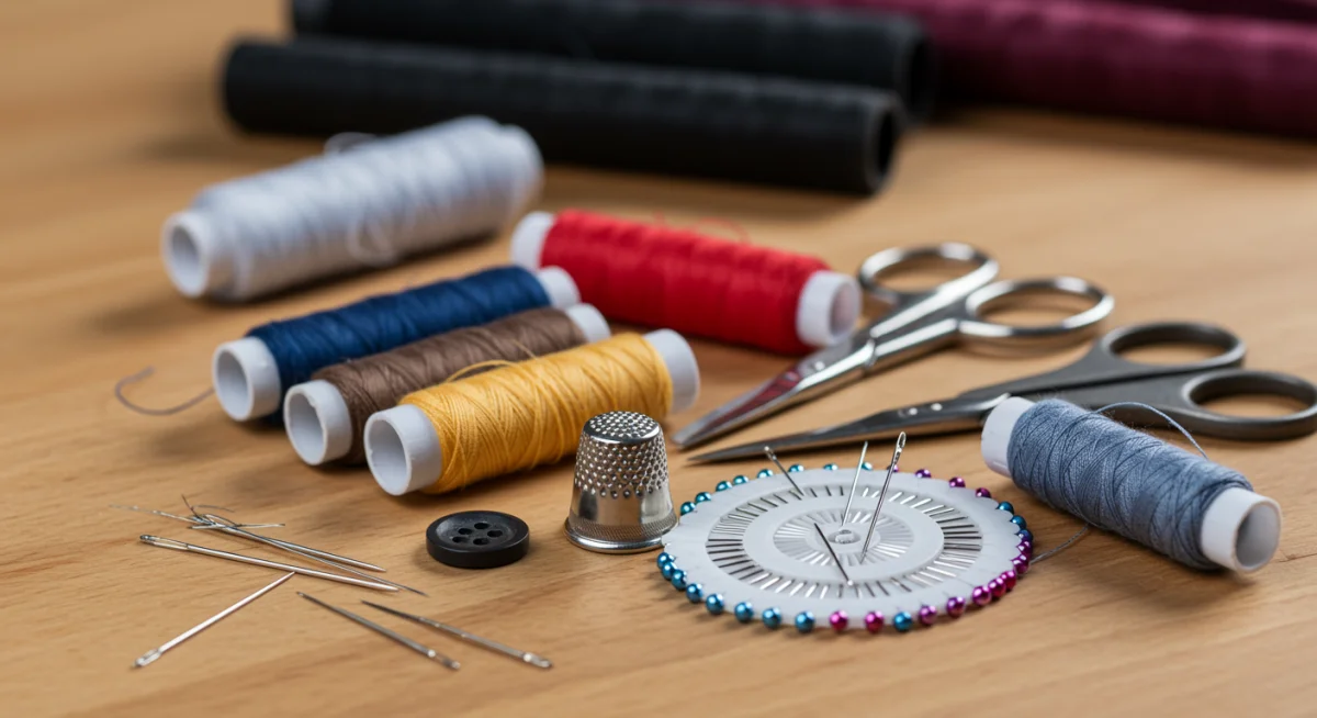 Essential sewing kit for basic clothing alterations