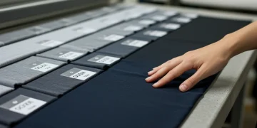 Fabric swatches demonstrating different GSM values for drape and comfort.