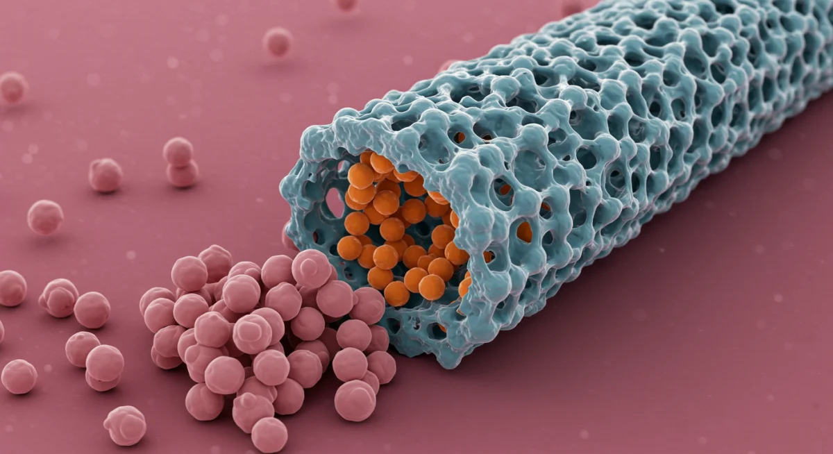 Microscopic view of innovative fabric fiber structure for improved wicking