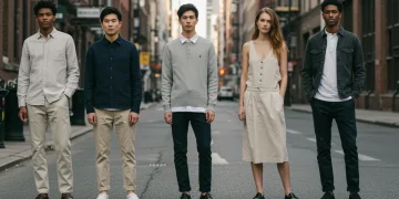 Stylish individuals in affordable, versatile wardrobe essentials under $50