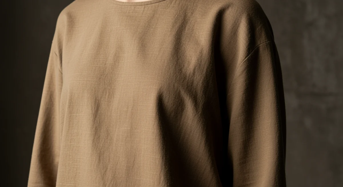 Woman wearing a stylish Tencel dress, demonstrating comfort and drape