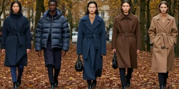 Models displaying latest outerwear trends for upcoming season