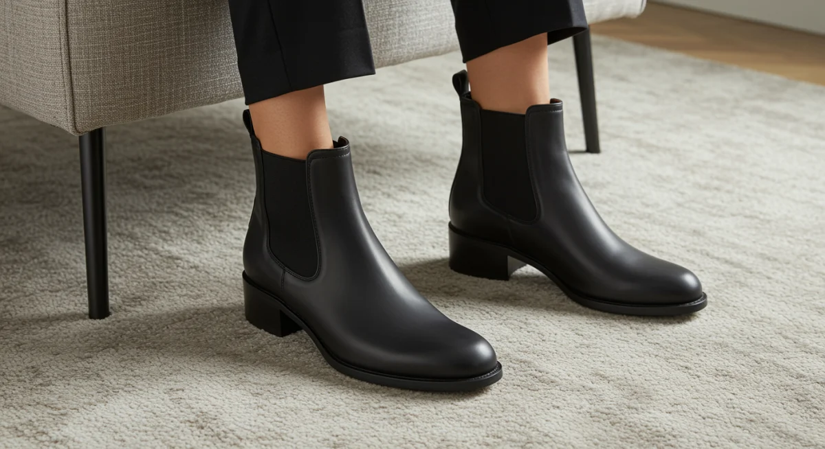 Stylish water-resistant leather ankle boots for winter fashion
